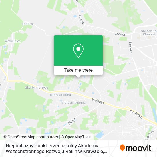 Niepubliczny Punkt Przedszkolny Akademia Wszechstronnego Rozwoju Rekin w Krawacie map