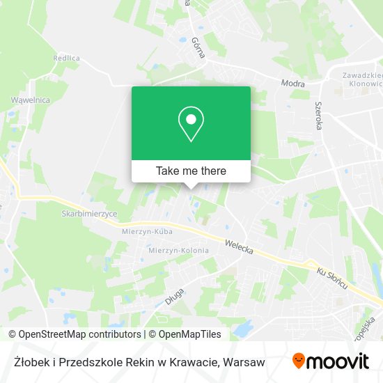 Żłobek i Przedszkole Rekin w Krawacie map