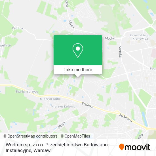 Wodrem sp. z o.o. Przedsiębiorstwo Budowlano - Instalacyjne map