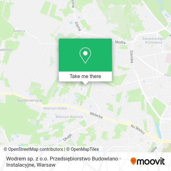 Карта Wodrem sp. z o.o. Przedsiębiorstwo Budowlano - Instalacyjne