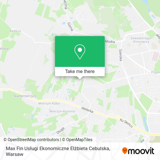 Max Fin Usługi Ekonomiczne Elżbieta Cebulska map