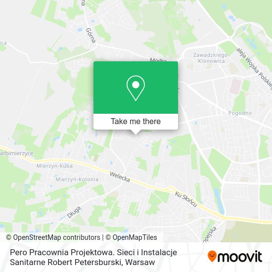 Pero Pracownia Projektowa. Sieci i Instalacje Sanitarne Robert Petersburski map