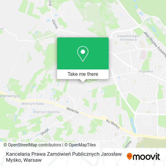 Kancelaria Prawa Zamówień Publicznych Jarosław Myśko map