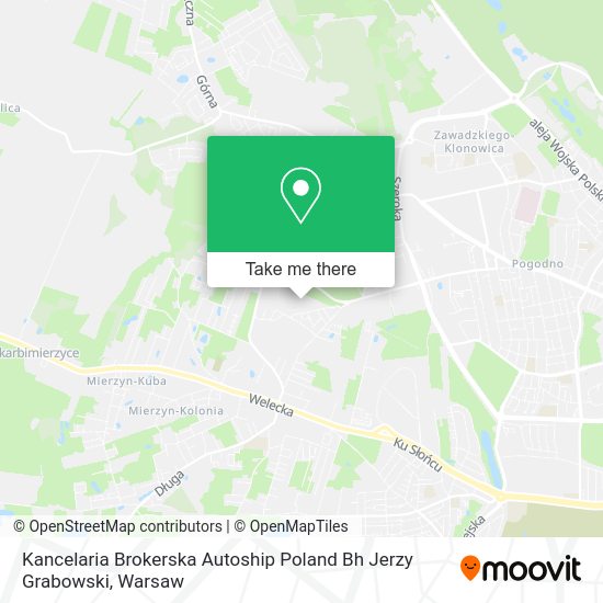 Карта Kancelaria Brokerska Autoship Poland Bh Jerzy Grabowski