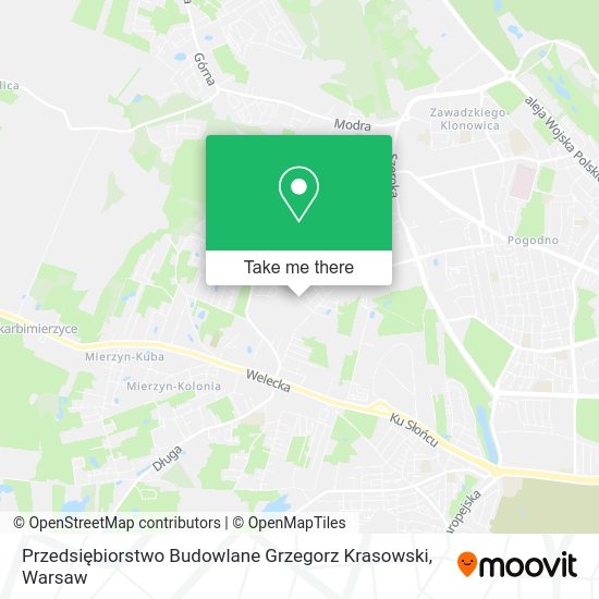 Przedsiębiorstwo Budowlane Grzegorz Krasowski map