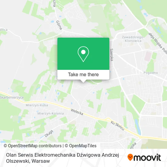 Карта Olan Serwis Elektromechanika Dźwigowa Andrzej Olszewski