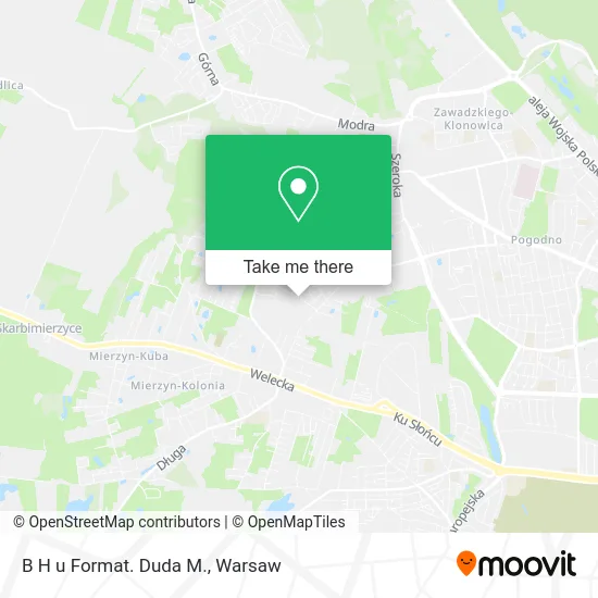 B H u Format. Duda M. map