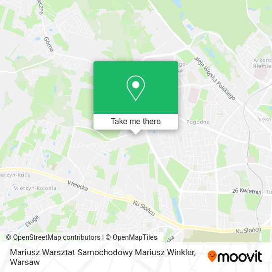 Mariusz Warsztat Samochodowy Mariusz Winkler map