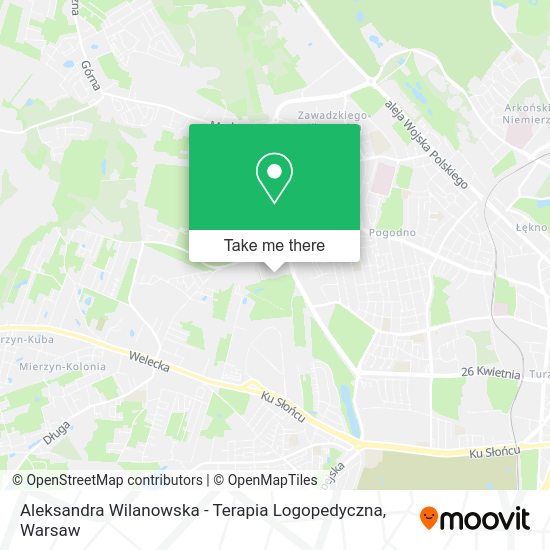 Aleksandra Wilanowska - Terapia Logopedyczna map