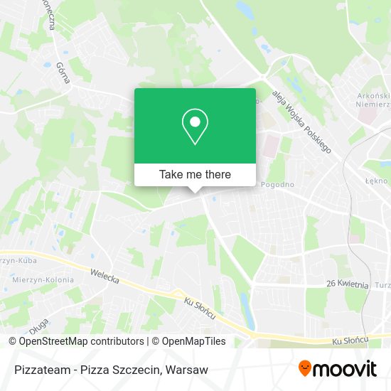 Карта Pizzateam - Pizza Szczecin