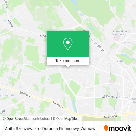 Anita Rzeszowska - Doradca Finansowy map