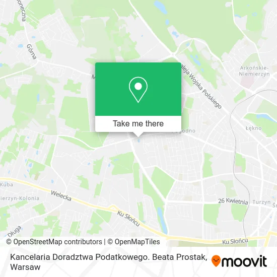 Карта Kancelaria Doradztwa Podatkowego. Beata Prostak