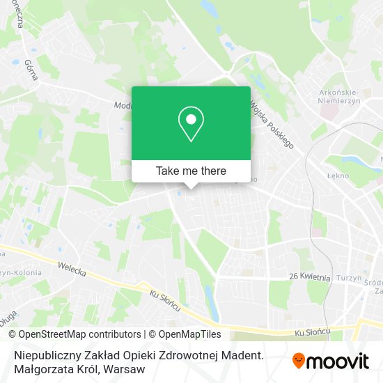 Niepubliczny Zakład Opieki Zdrowotnej Madent. Małgorzata Król map