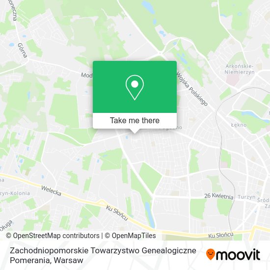 Карта Zachodniopomorskie Towarzystwo Genealogiczne Pomerania