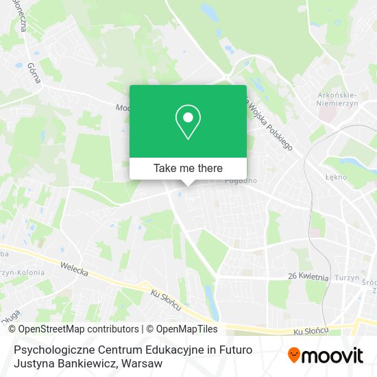 Карта Psychologiczne Centrum Edukacyjne in Futuro Justyna Bankiewicz