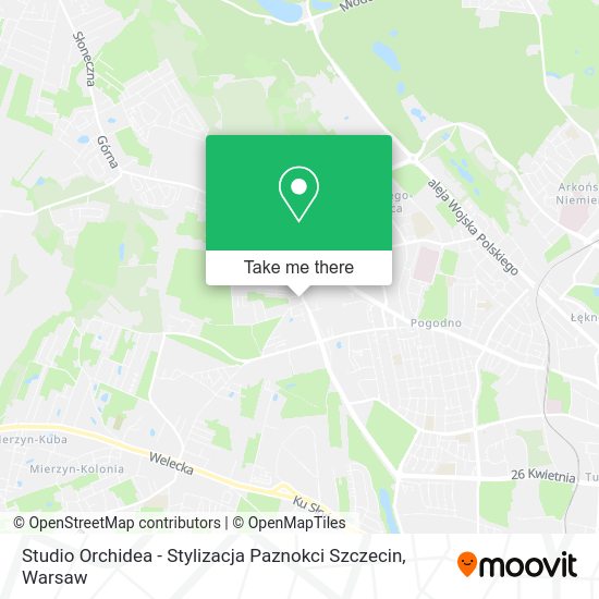 Studio Orchidea - Stylizacja Paznokci Szczecin map