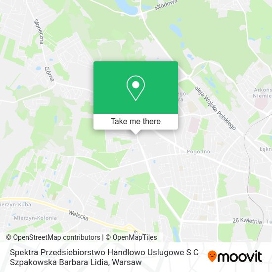 Spektra Przedsiebiorstwo Handlowo Uslugowe S C Szpakowska Barbara Lidia map