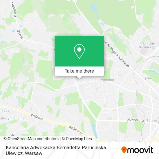 Kancelaria Adwokacka Bernadetta Parusinska Ulewicz map