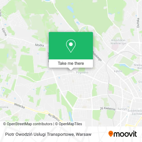 Piotr Owodziń Usługi Transportowe map