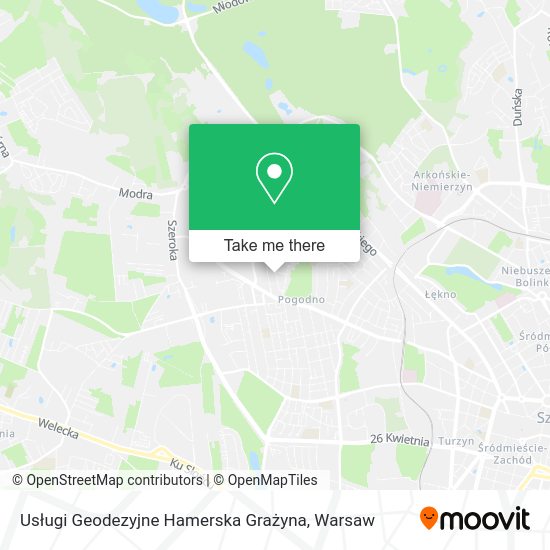 Карта Usługi Geodezyjne Hamerska Grażyna