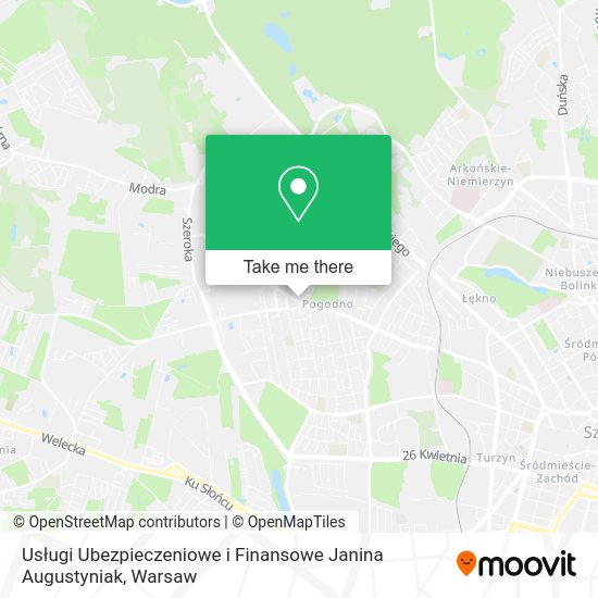 Usługi Ubezpieczeniowe i Finansowe Janina Augustyniak map