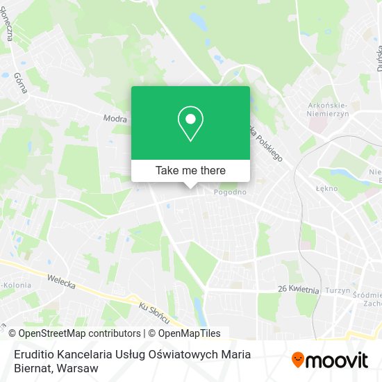 Eruditio Kancelaria Usług Oświatowych Maria Biernat map