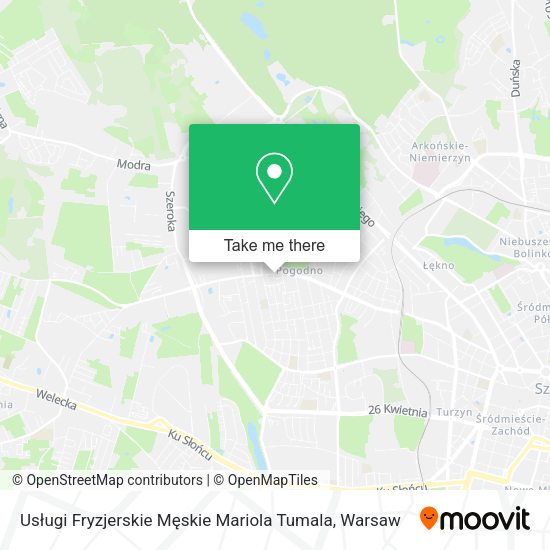 Usługi Fryzjerskie Męskie Mariola Tumala map