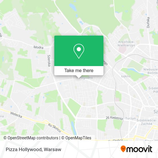 Pizza Hollywood map