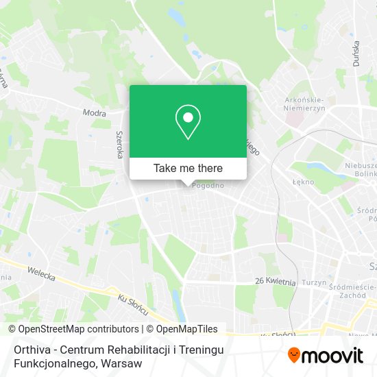 Orthiva - Centrum Rehabilitacji i Treningu Funkcjonalnego map