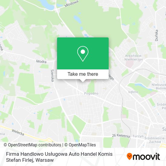 Карта Firma Handlowo Usługowa Auto Handel Komis Stefan Firlej