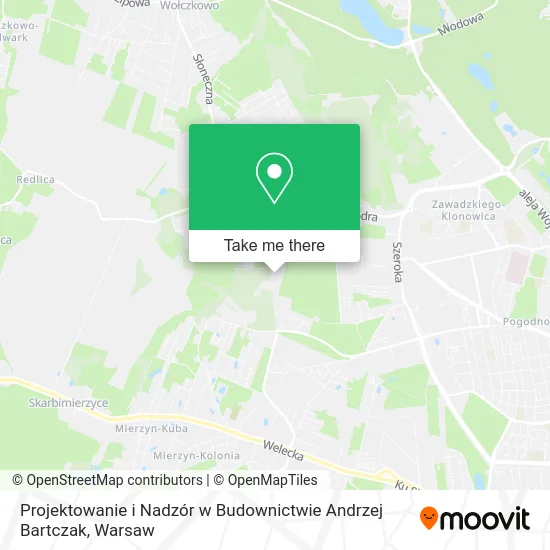 Projektowanie i Nadzór w Budownictwie Andrzej Bartczak map