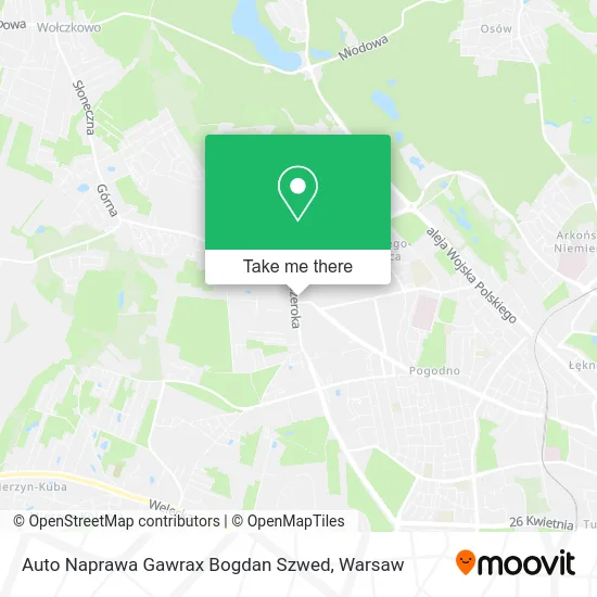 Карта Auto Naprawa Gawrax Bogdan Szwed