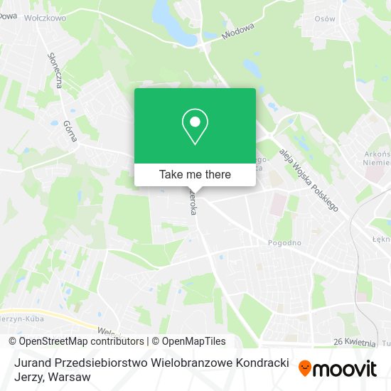 Jurand Przedsiebiorstwo Wielobranzowe Kondracki Jerzy map