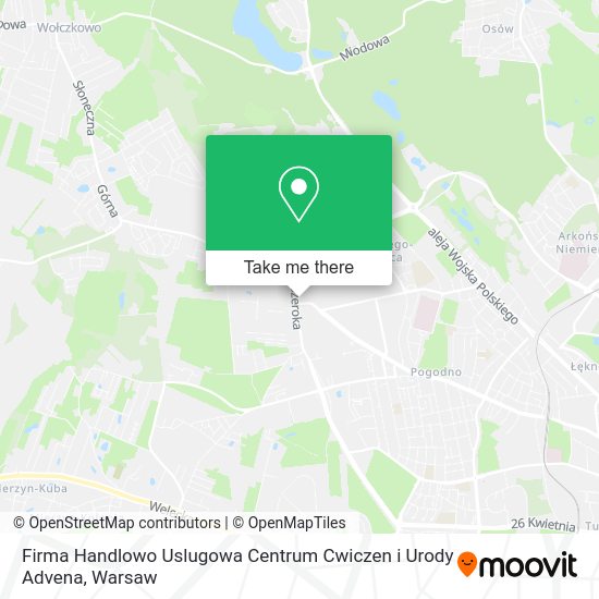 Firma Handlowo Uslugowa Centrum Cwiczen i Urody Advena map