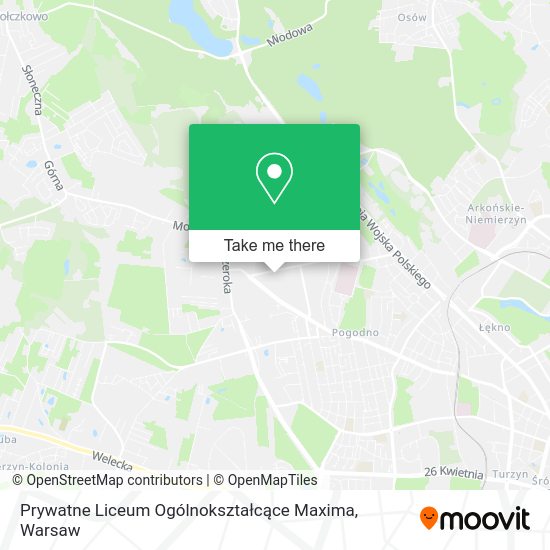 Prywatne Liceum Ogólnokształcące Maxima map