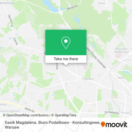 Карта Gasik Magdalena. Biuro Podatkowo - Konsultingowe