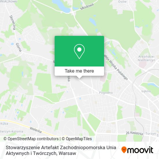 Stowarzyszenie Artefakt Zachodniopomorska Unia Aktywnych i Twórczych map