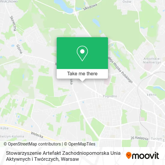 Stowarzyszenie Artefakt Zachodniopomorska Unia Aktywnych i Twórczych map