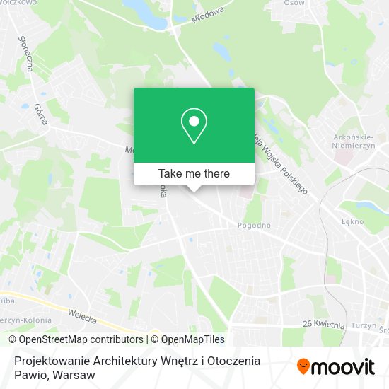 Projektowanie Architektury Wnętrz i Otoczenia Pawio map