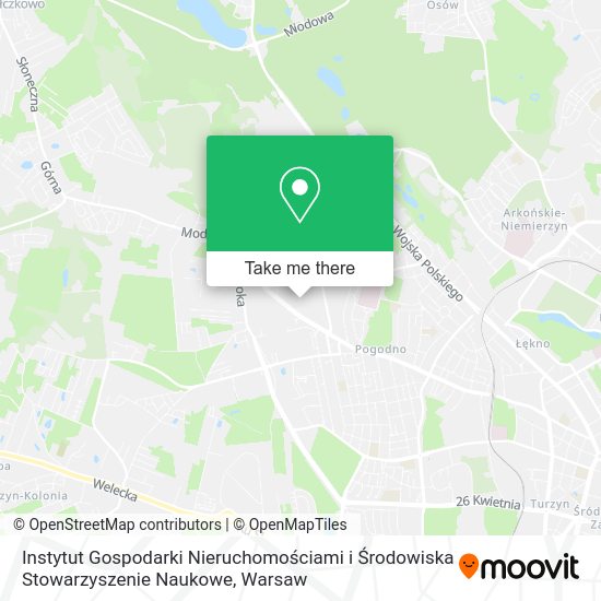 Instytut Gospodarki Nieruchomościami i Środowiska Stowarzyszenie Naukowe map