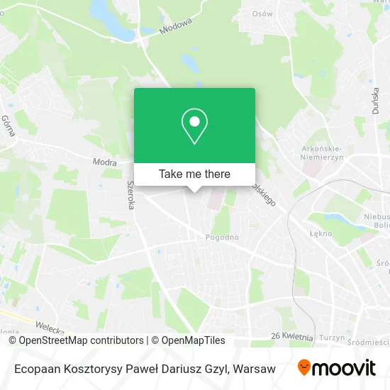 Ecopaan Kosztorysy Paweł Dariusz Gzyl map