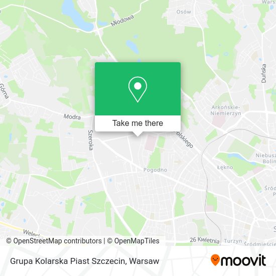 Grupa Kolarska Piast Szczecin map