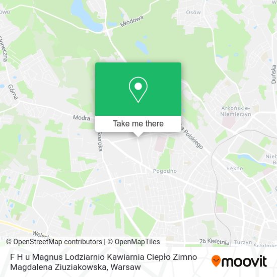 F H u Magnus Lodziarnio Kawiarnia Ciepło Zimno Magdalena Ziuziakowska map