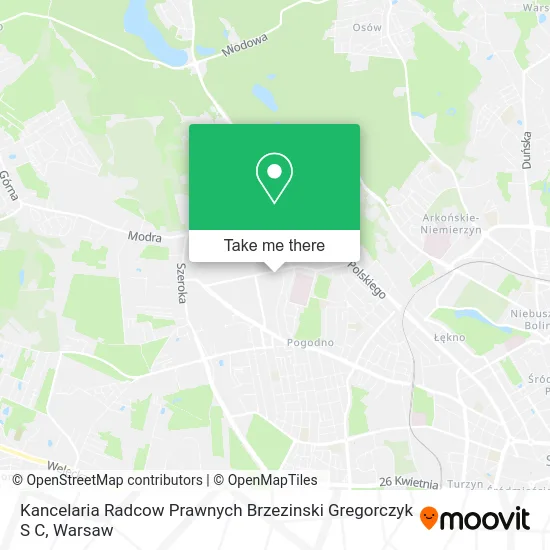 Карта Kancelaria Radcow Prawnych Brzezinski Gregorczyk S C