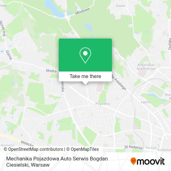 Mechanika Pojazdowa Auto Serwis Bogdan Ciesielski map