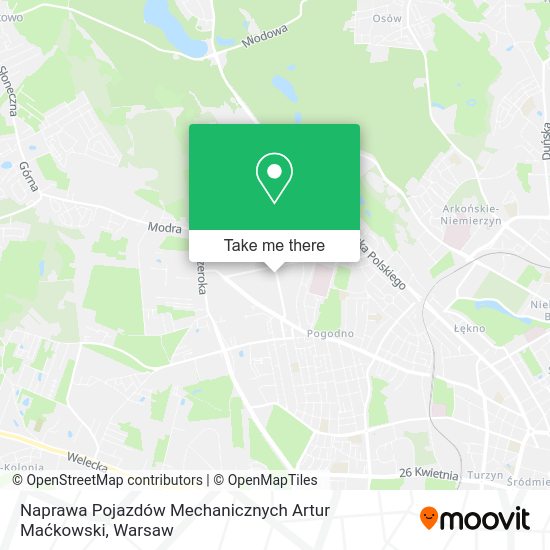 Naprawa Pojazdów Mechanicznych Artur Maćkowski map