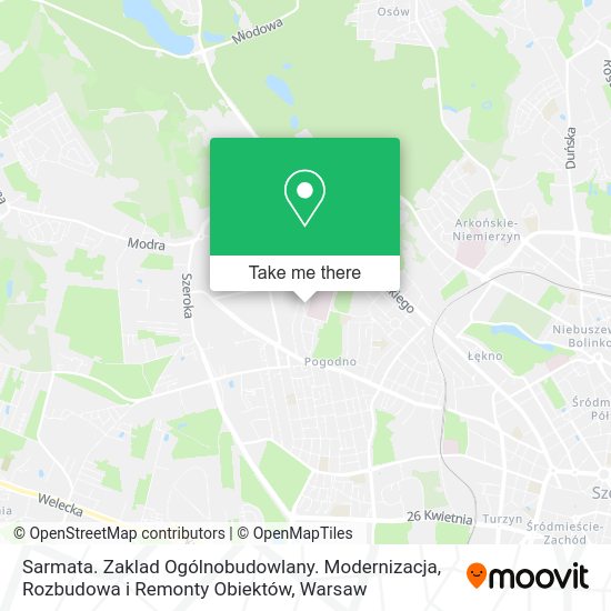 Sarmata. Zaklad Ogólnobudowlany. Modernizacja, Rozbudowa i Remonty Obiektów map