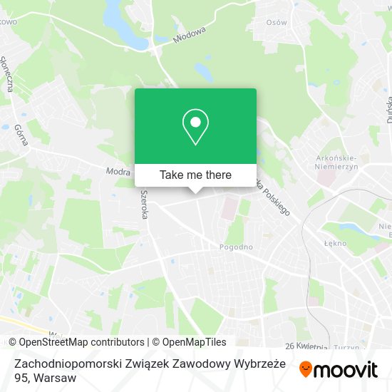 Zachodniopomorski Związek Zawodowy Wybrzeże 95 map