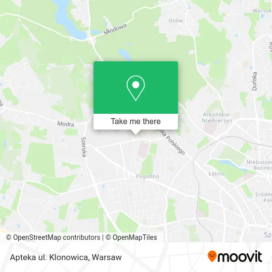 Карта Apteka ul. Klonowica