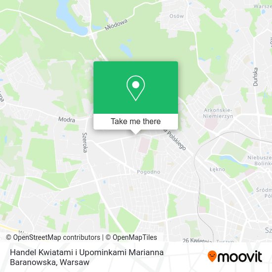 Handel Kwiatami i Upominkami Marianna Baranowska map